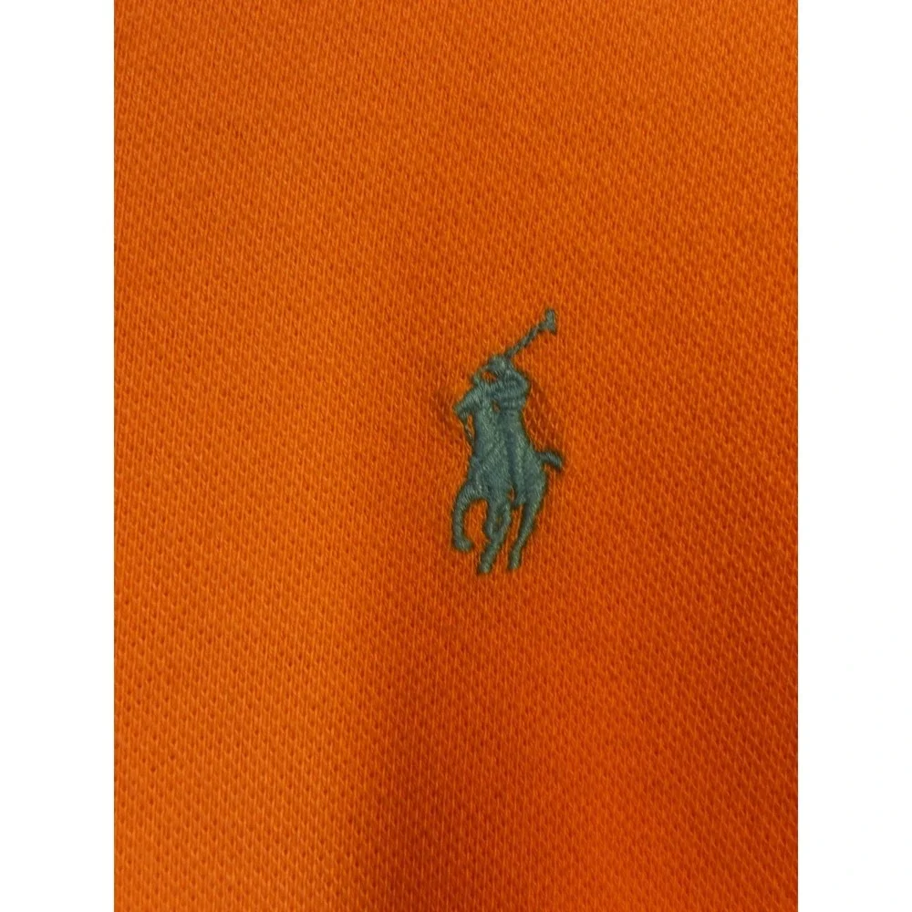 Polo Ralph Lauren Men's XL Orange Short Sleeve‎ Button Collared Shirt Vintage
